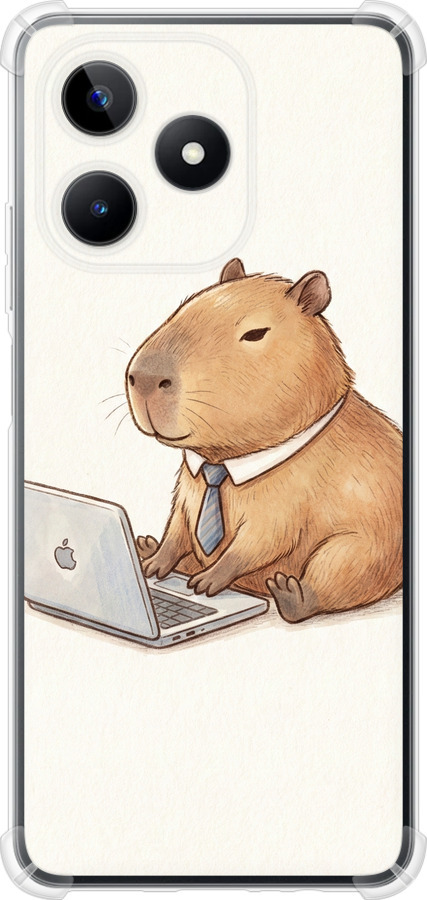 Funny Capybara CEO Working