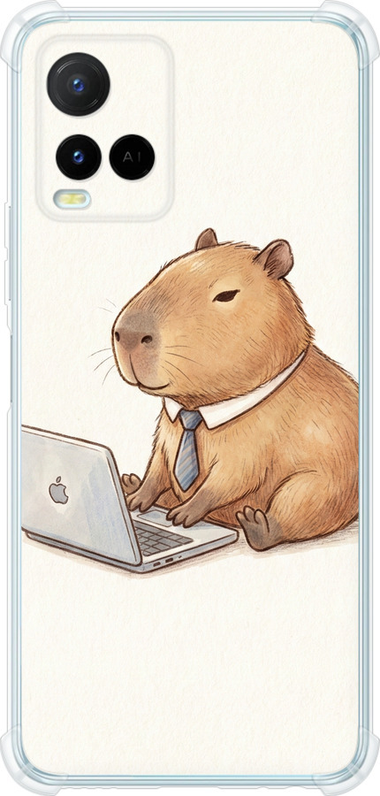 Funny Capybara CEO Working