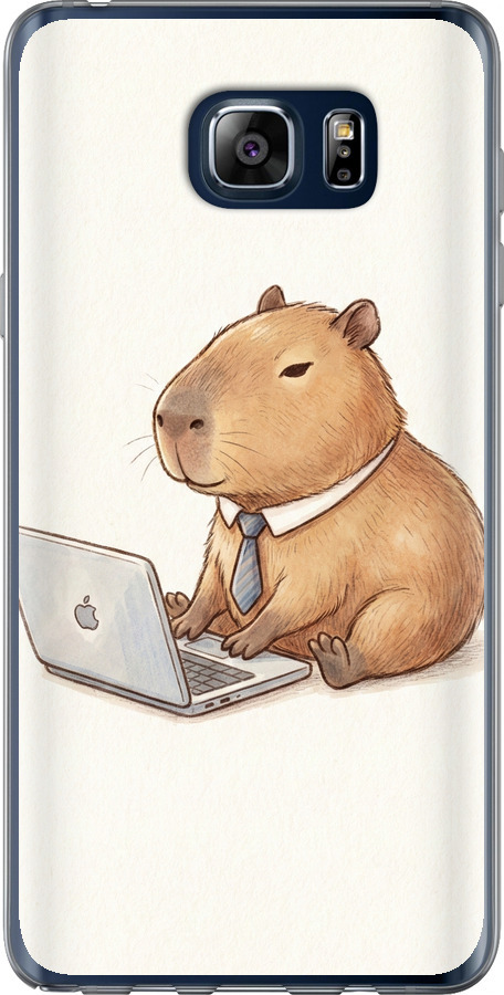 Funny Capybara CEO Working
