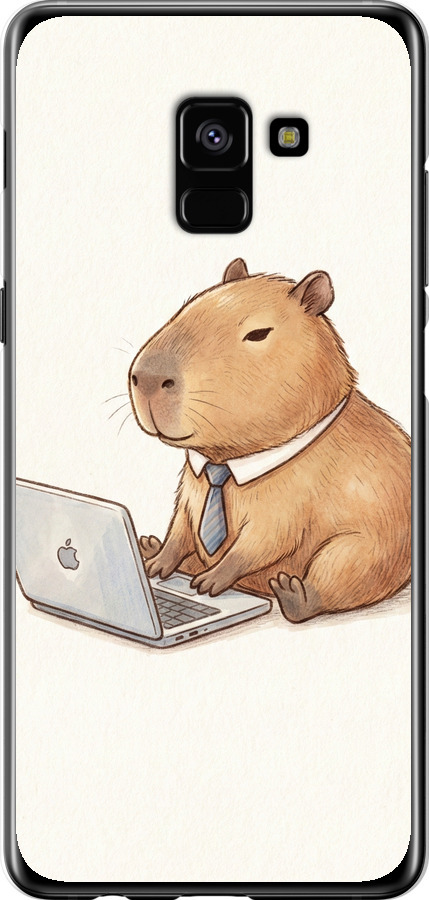 Funny Capybara CEO Working