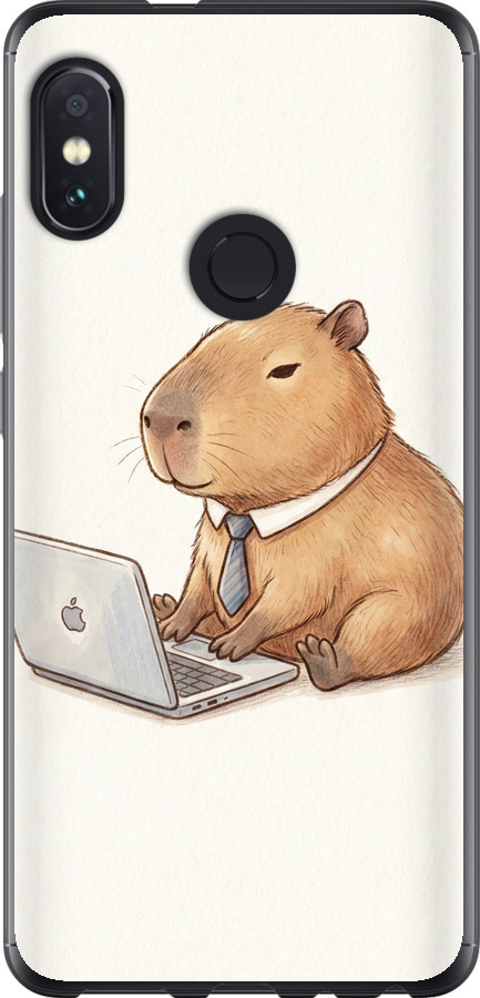 Funny Capybara CEO Working