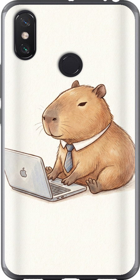 Funny Capybara CEO Working