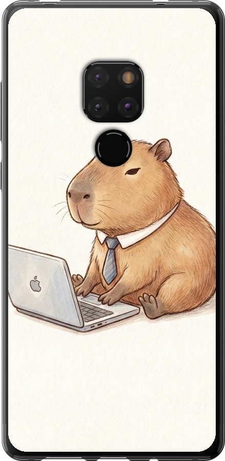 Funny Capybara CEO Working