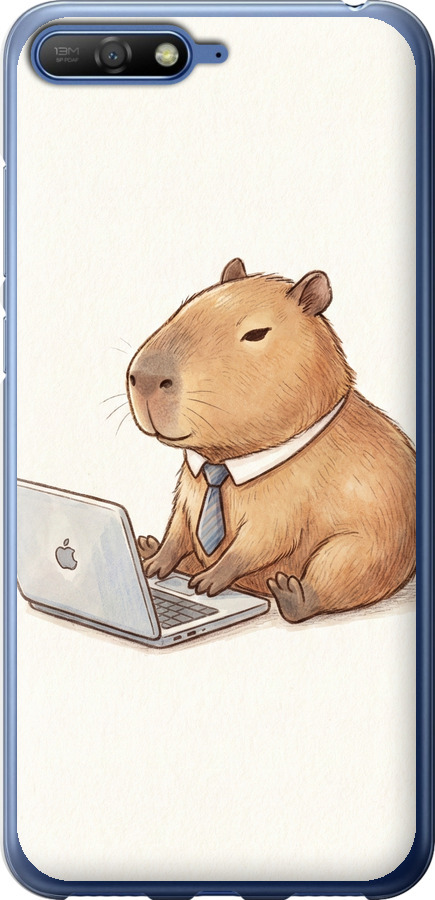 Funny Capybara CEO Working