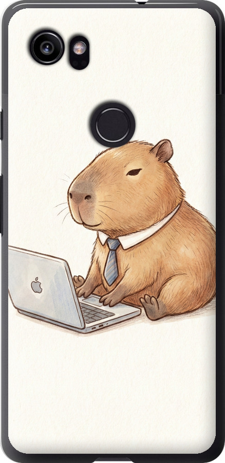 Funny Capybara CEO Working