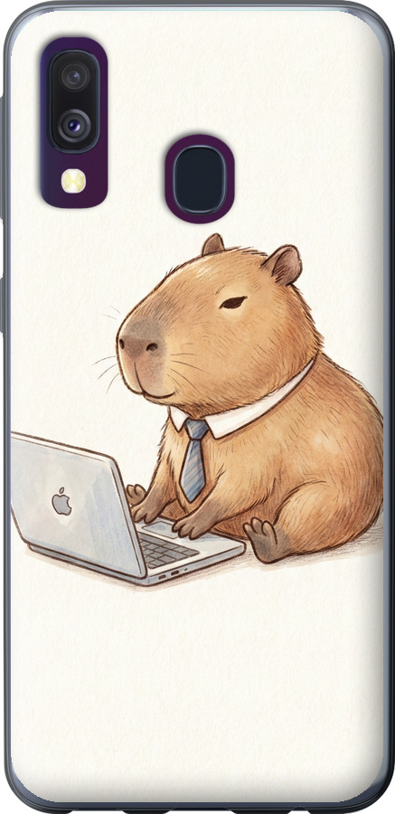 Funny Capybara CEO Working