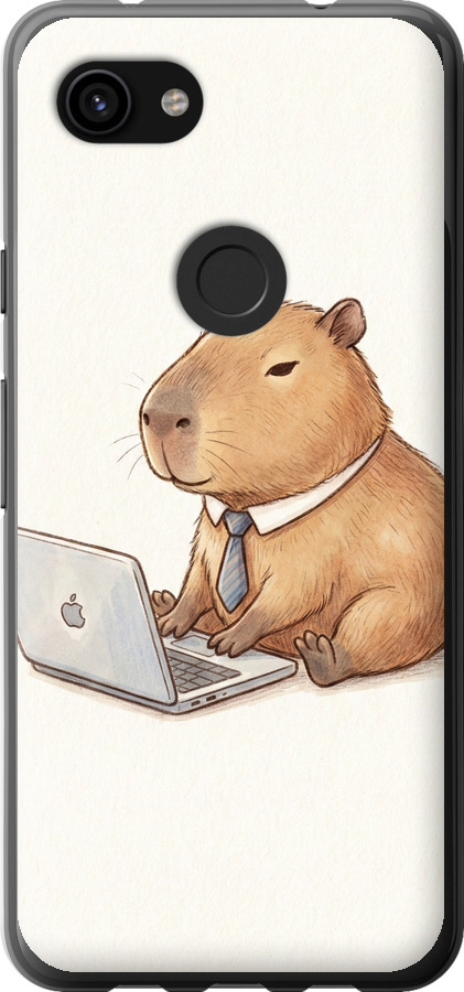 Funny Capybara CEO Working
