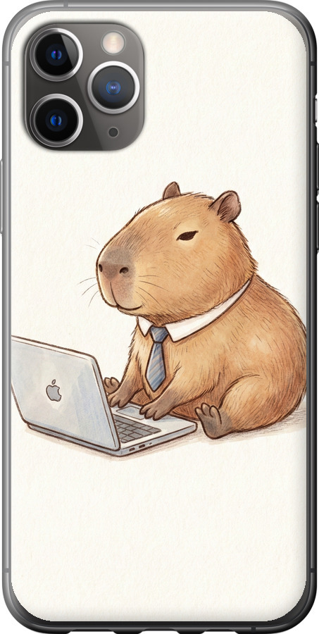 Funny Capybara CEO Working
