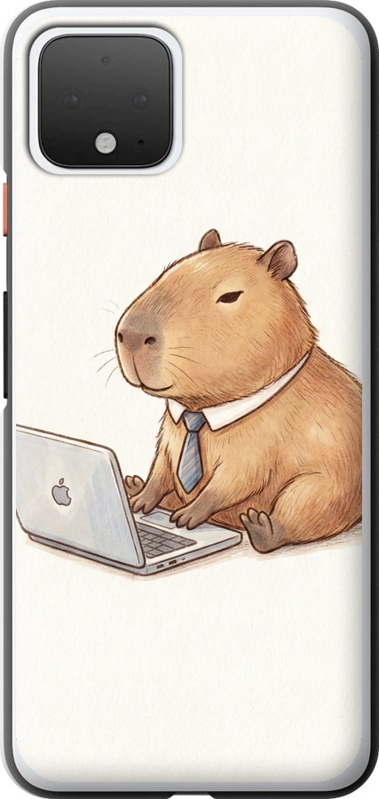 Funny Capybara CEO Working