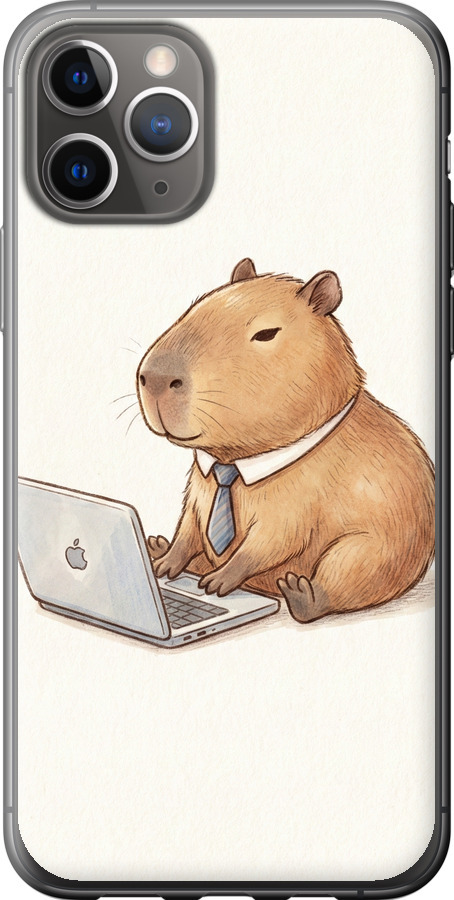 Funny Capybara CEO Working