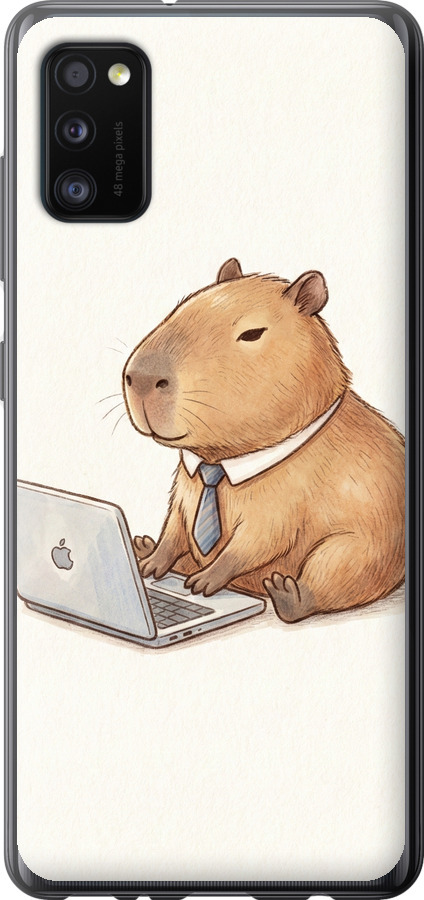 Funny Capybara CEO Working