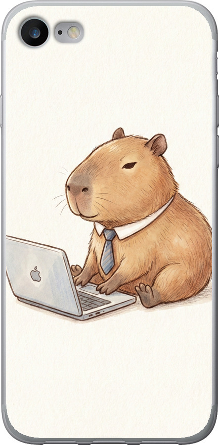 Funny Capybara CEO Working