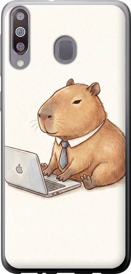 Funny Capybara CEO Working