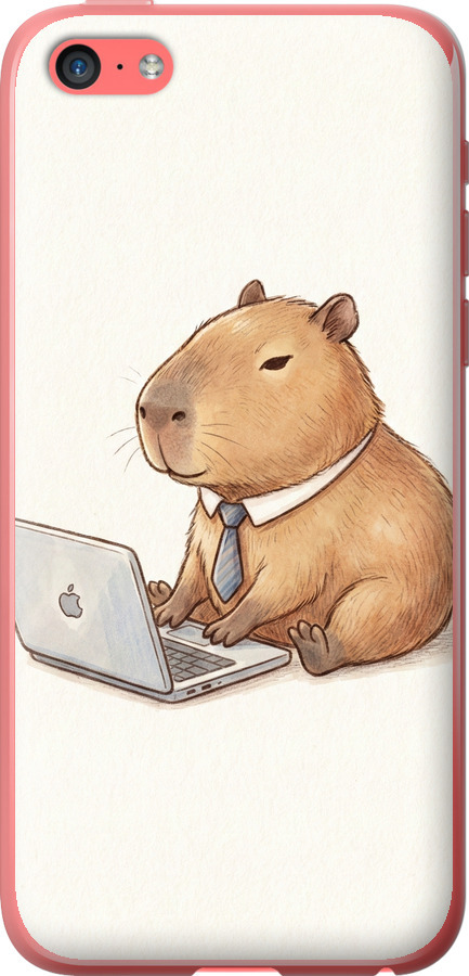 Funny Capybara CEO Working
