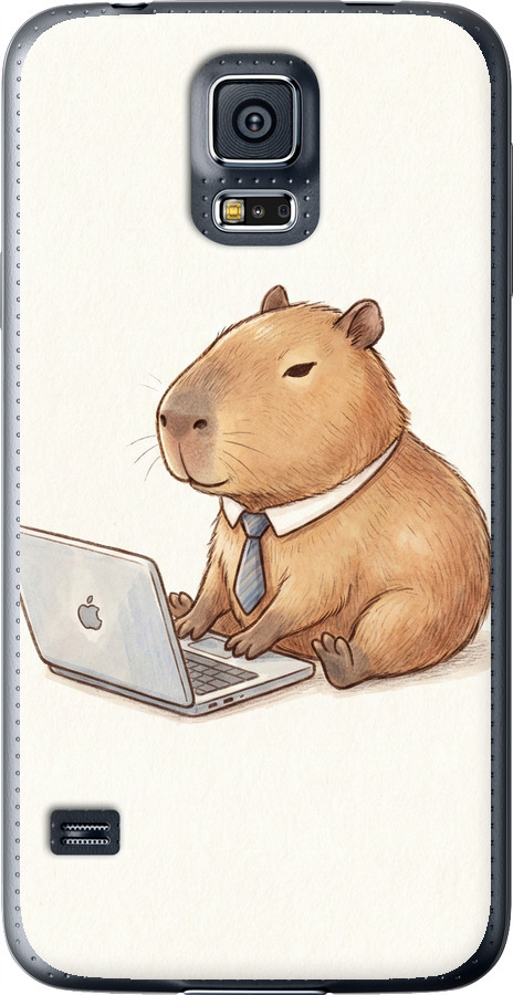 Funny Capybara CEO Working