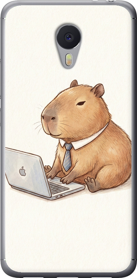 Funny Capybara CEO Working