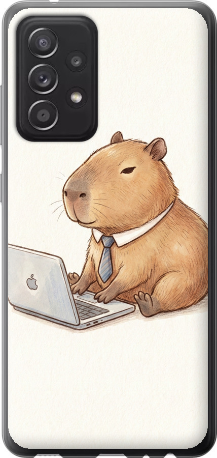Funny Capybara CEO Working