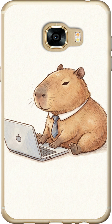 Funny Capybara CEO Working