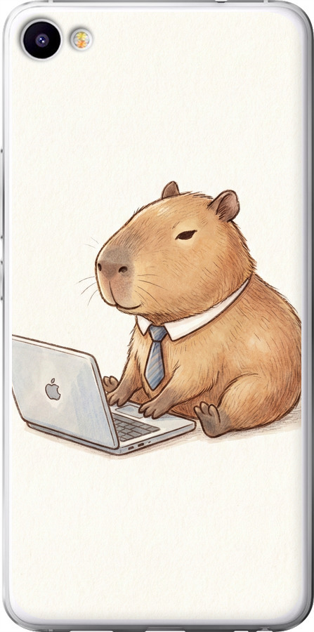 Funny Capybara CEO Working