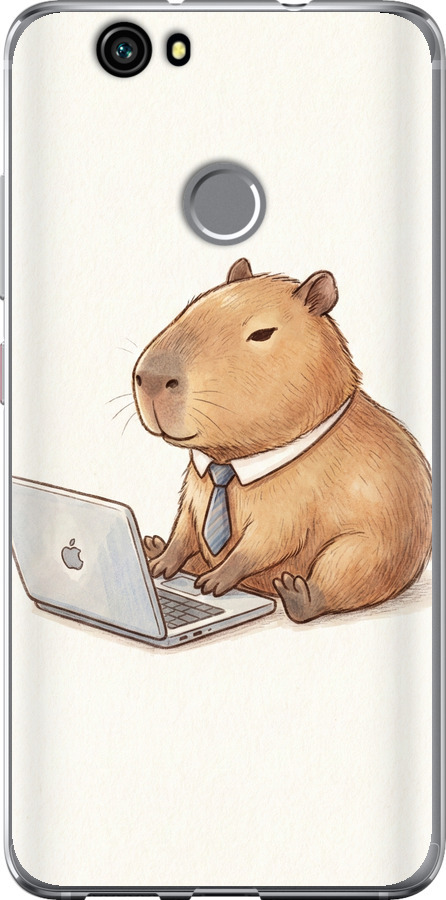 Funny Capybara CEO Working