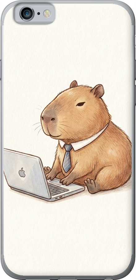 Funny Capybara CEO Working
