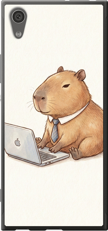 Funny Capybara CEO Working