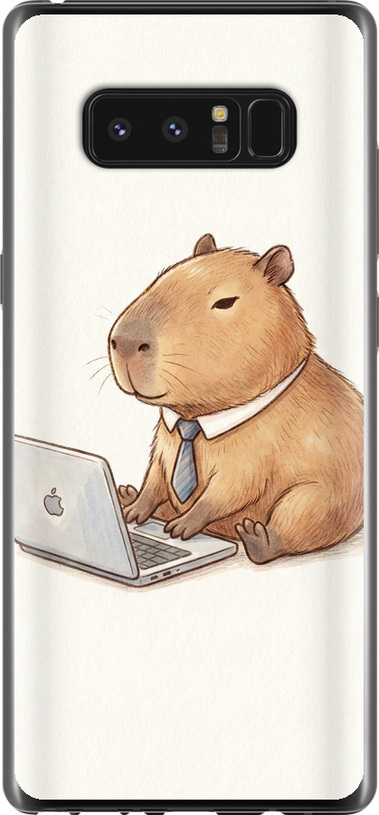Funny Capybara CEO Working