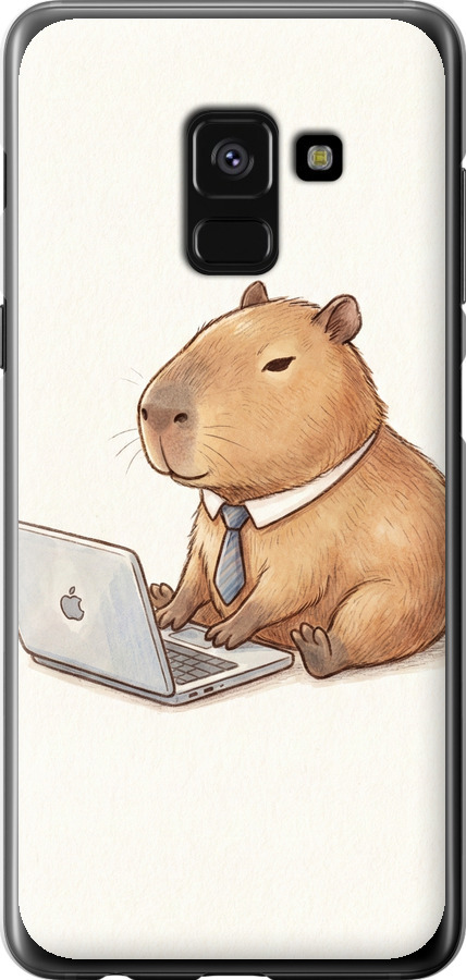 Funny Capybara CEO Working