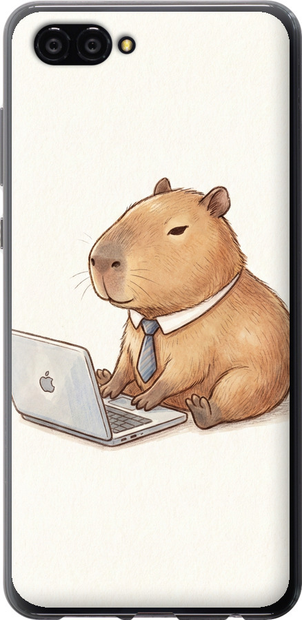 Funny Capybara CEO Working