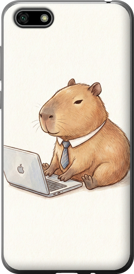 Funny Capybara CEO Working