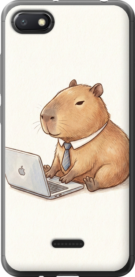Funny Capybara CEO Working