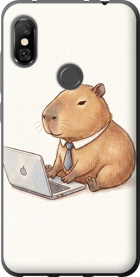Funny Capybara CEO Working
