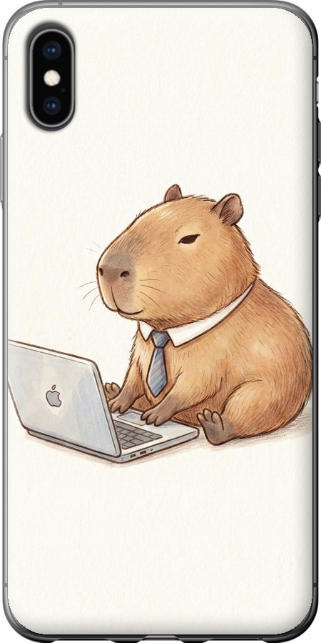 Funny Capybara CEO Working