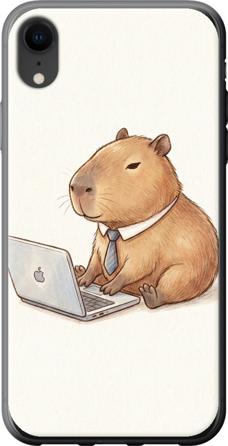 Funny Capybara CEO Working