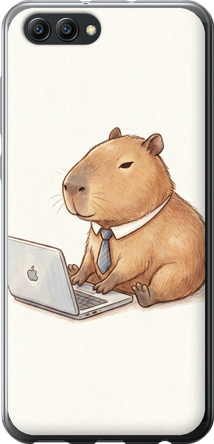 Funny Capybara CEO Working