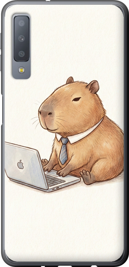 Funny Capybara CEO Working