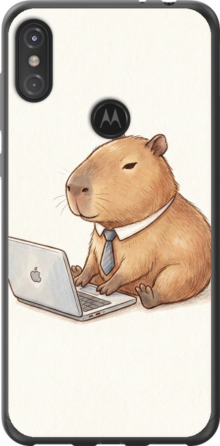 Funny Capybara CEO Working