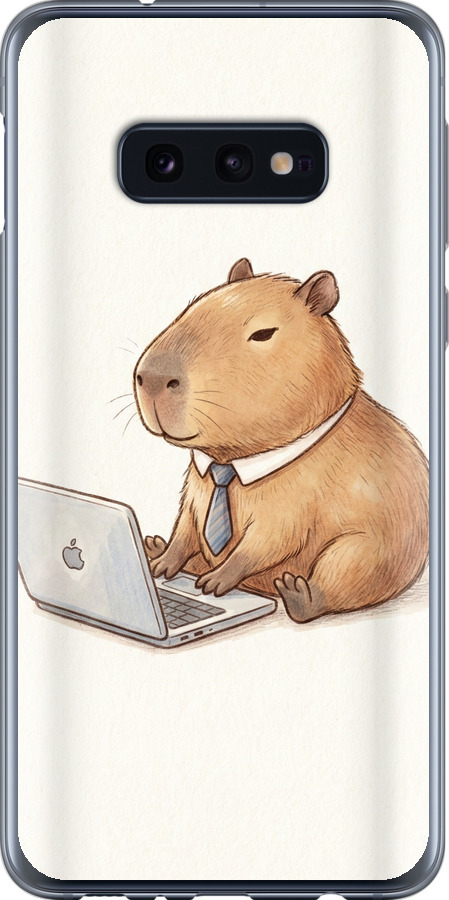 Funny Capybara CEO Working