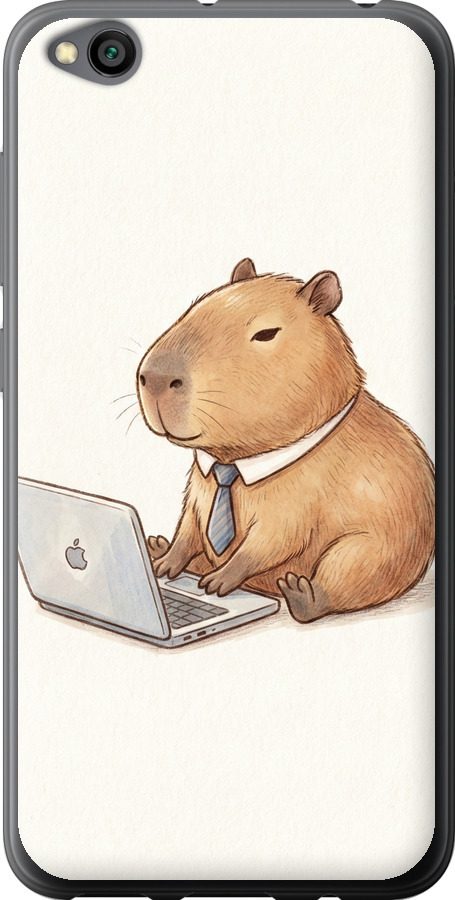 Funny Capybara CEO Working