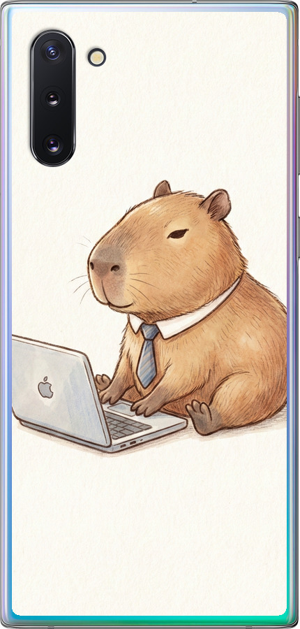Funny Capybara CEO Working