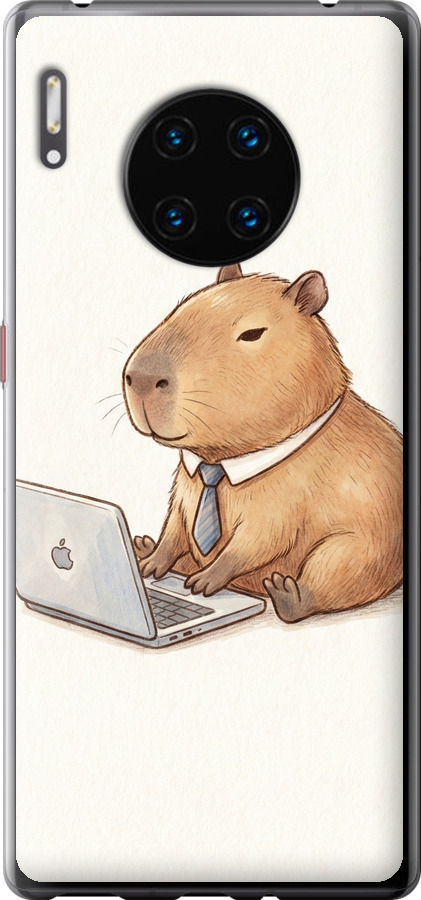 Funny Capybara CEO Working