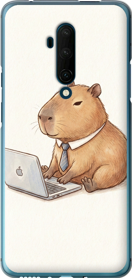Funny Capybara CEO Working
