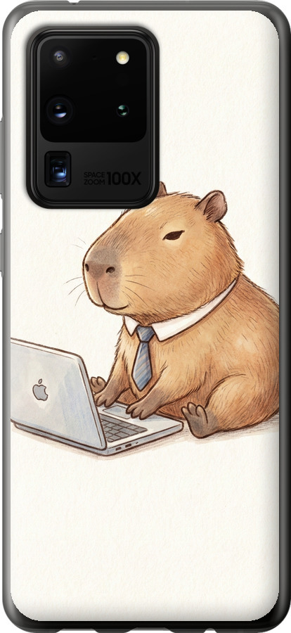 Funny Capybara CEO Working