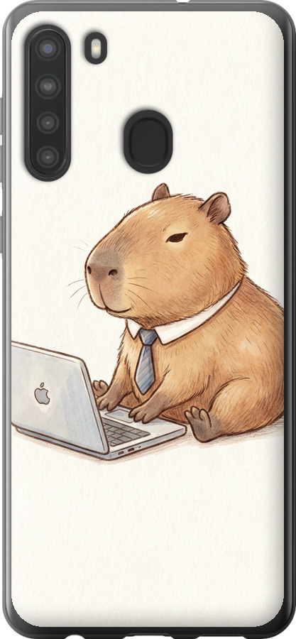 Funny Capybara CEO Working