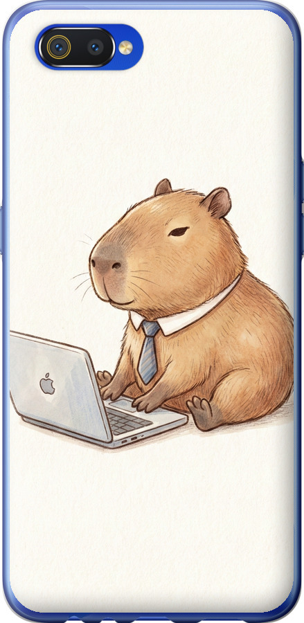 Funny Capybara CEO Working