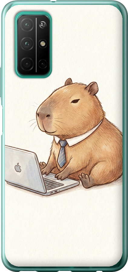 Funny Capybara CEO Working