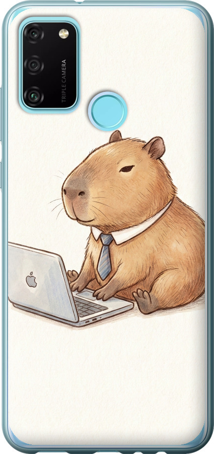 Funny Capybara CEO Working