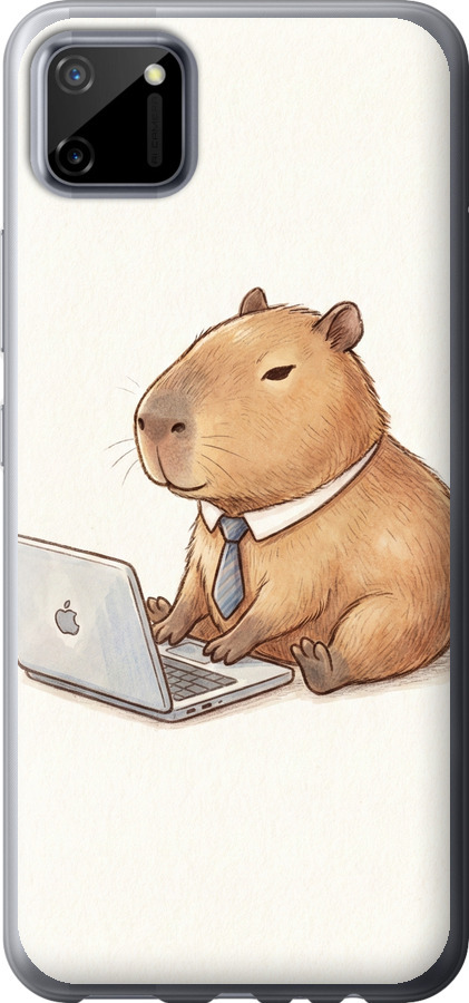 Funny Capybara CEO Working