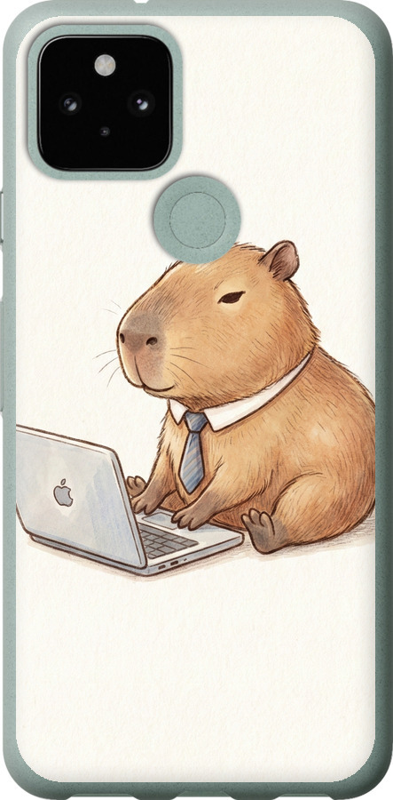 Funny Capybara CEO Working