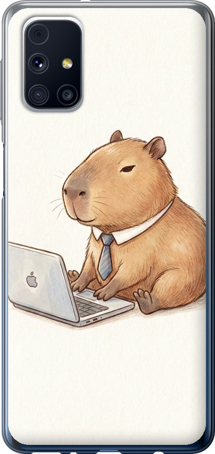 Funny Capybara CEO Working